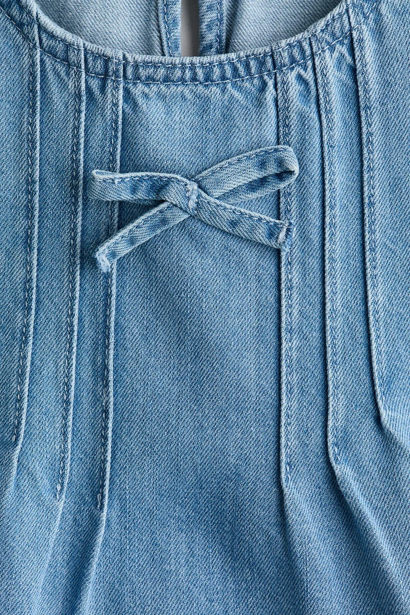 H&M Bow-detail denim dress